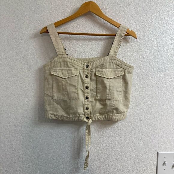 FREE PEOPLE WOMEN'S PALM DESERT DENIM TOP SIZE SMALL - Picture 2 of 4